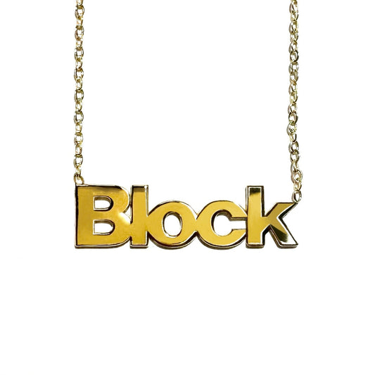 Custom Name Necklace: Block