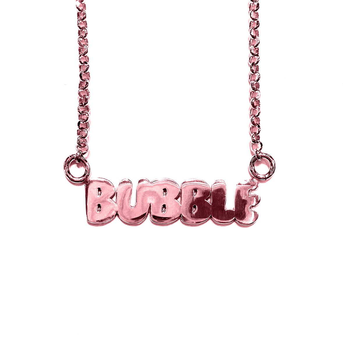 Custom bubble name shops necklace