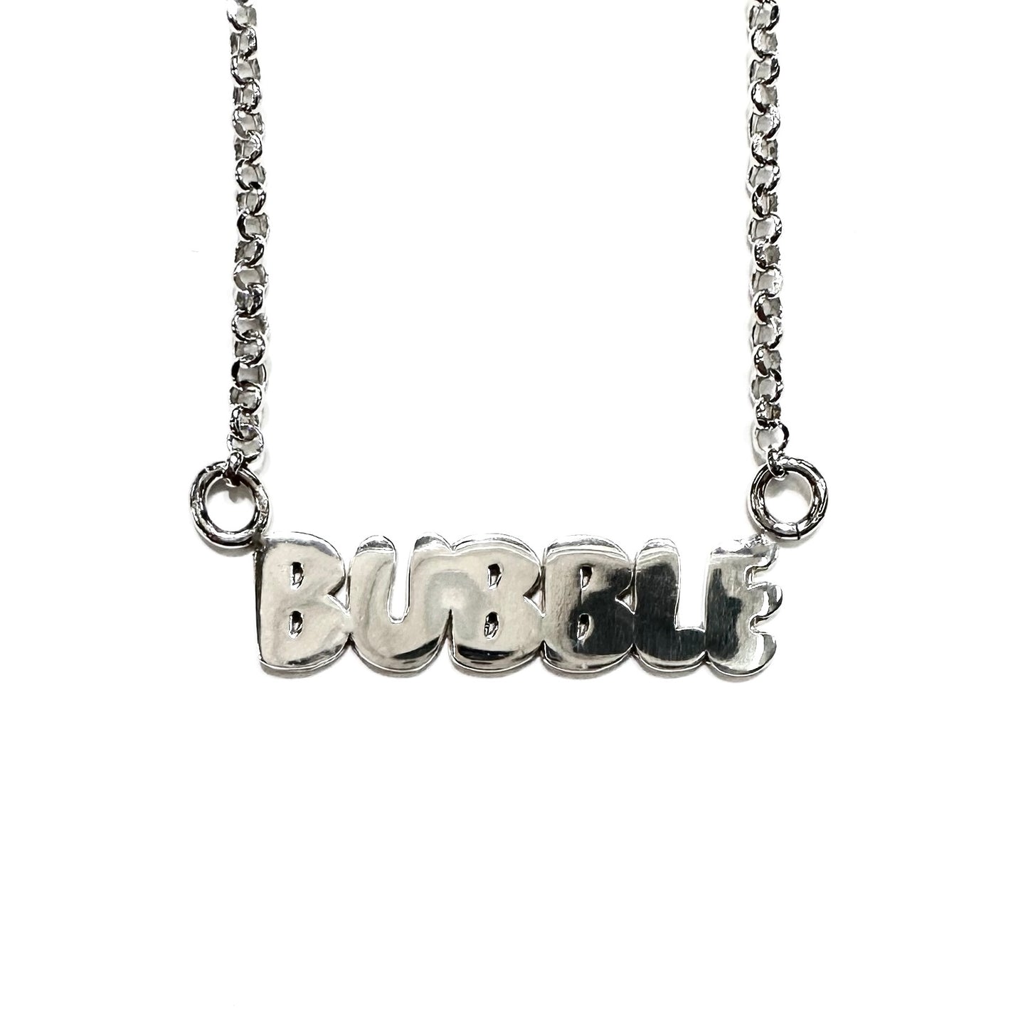 Custom Name Necklace: Bubble
