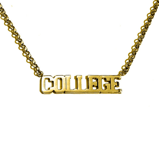 Custom Name Necklace: College