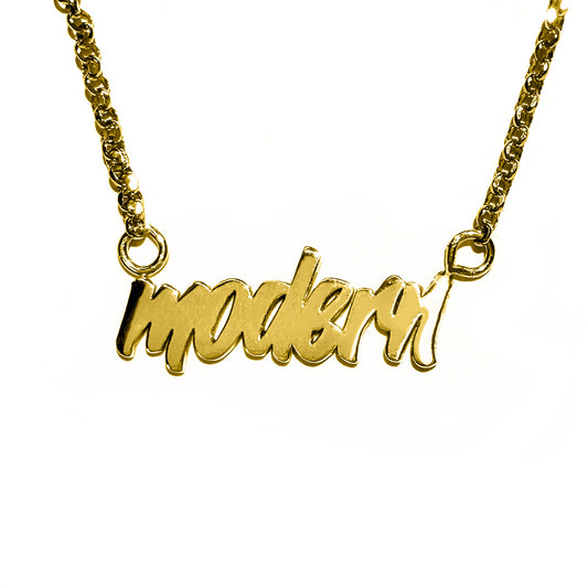 Custom Name Necklace: Modern