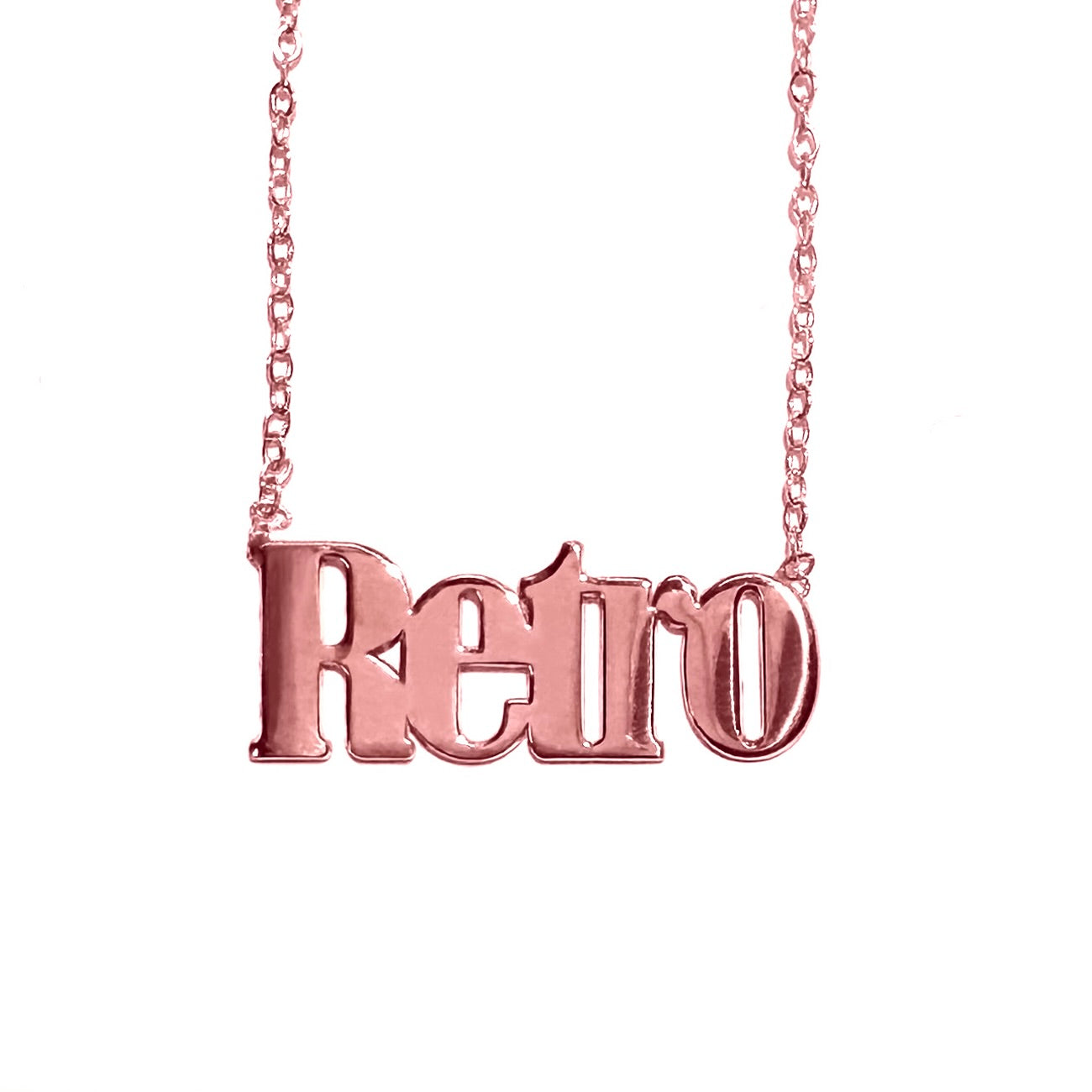 Custom Name Necklace: Retro