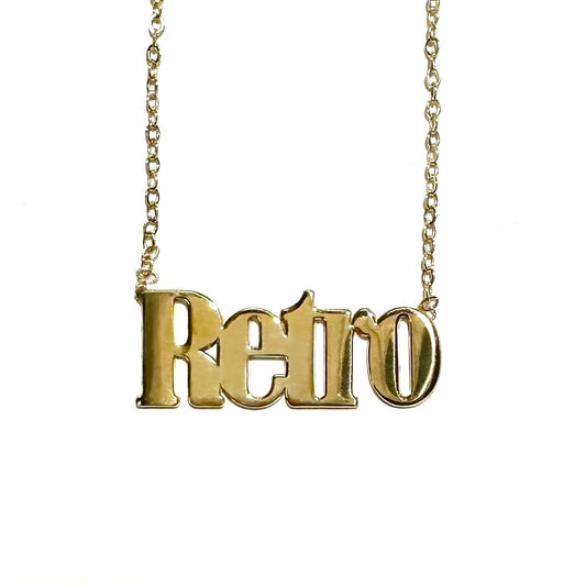 Custom Name Necklace: Retro