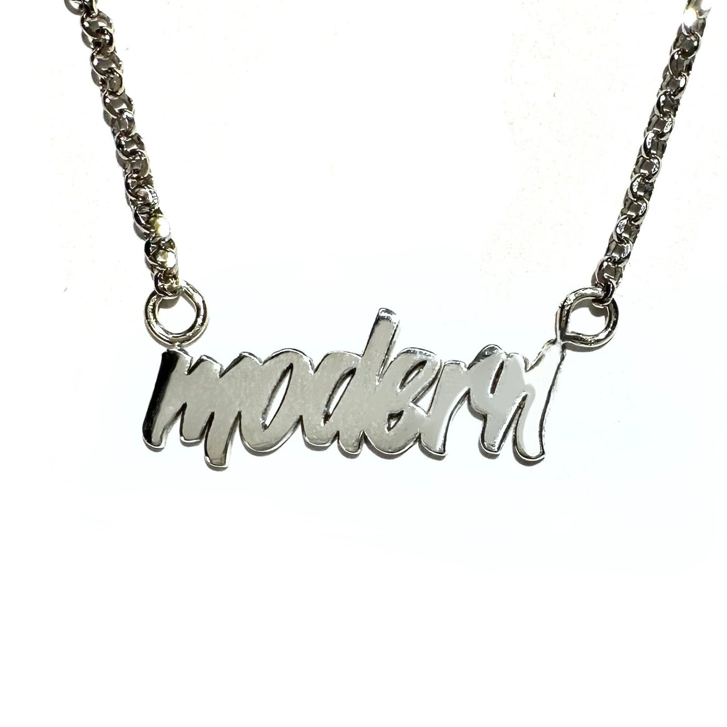 Custom Name Necklace: Modern