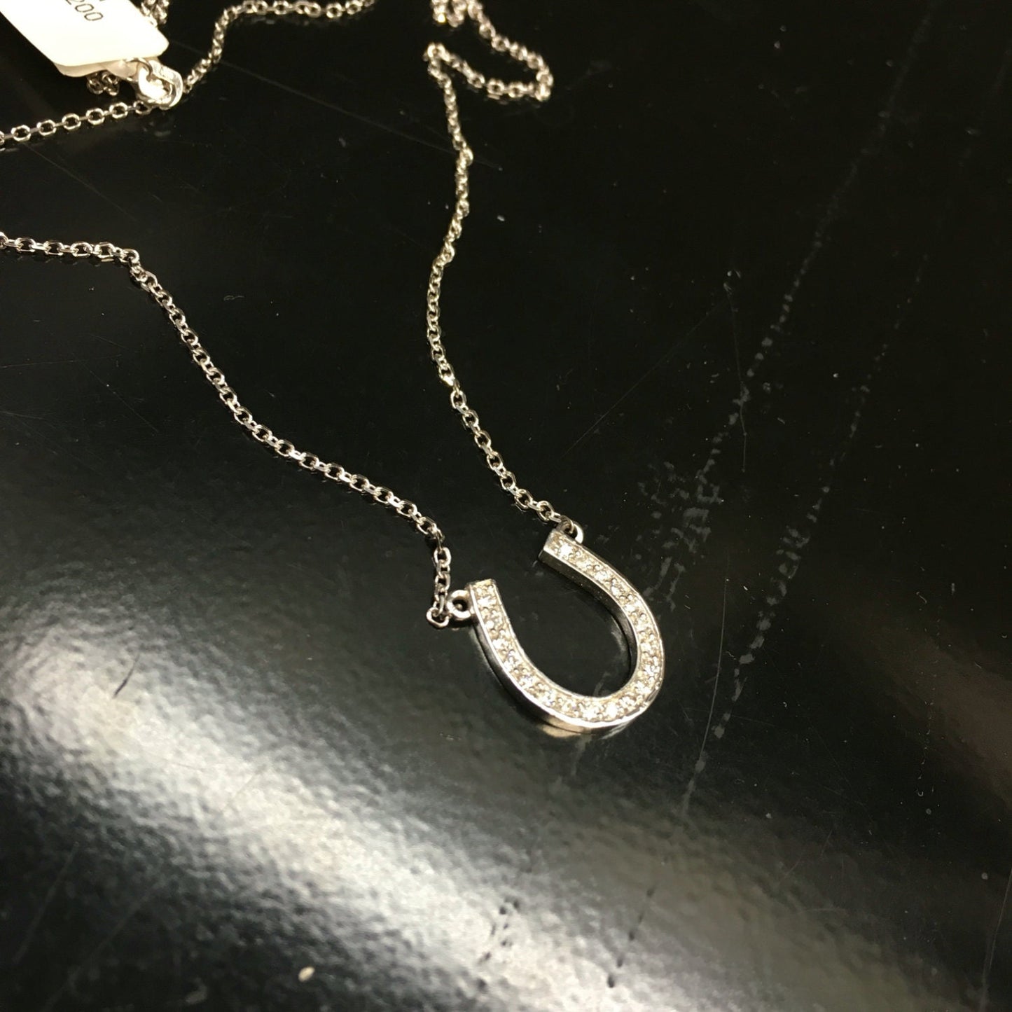 Lucky Diamond Horseshoe Necklace