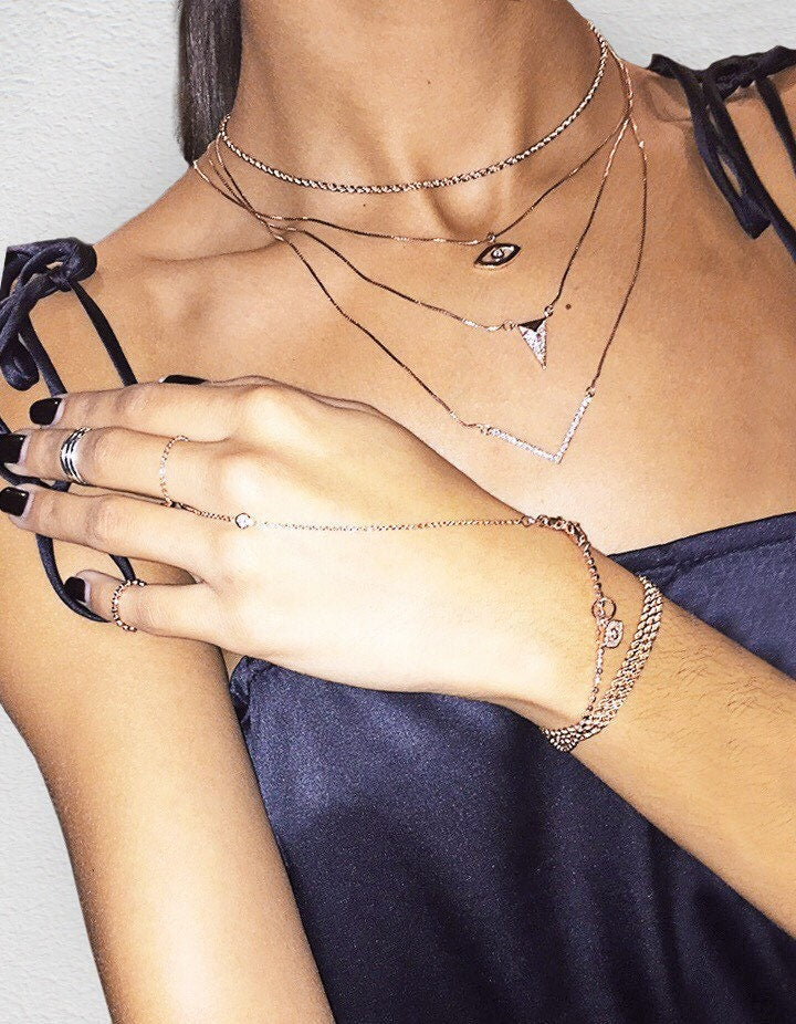 Diamond V Necklace