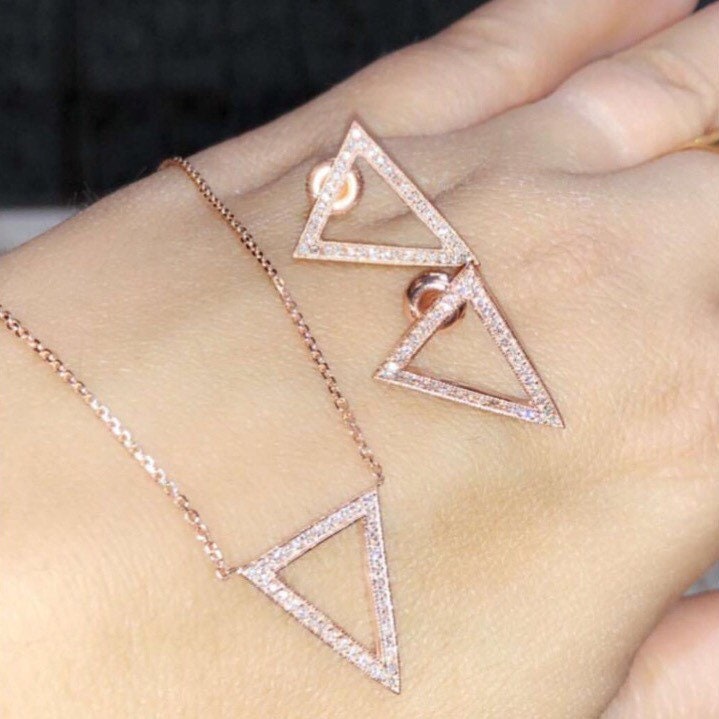 Diamond Triangle Necklace