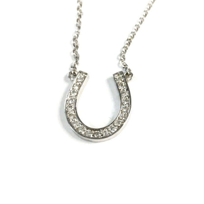 Lucky Diamond Horseshoe Necklace