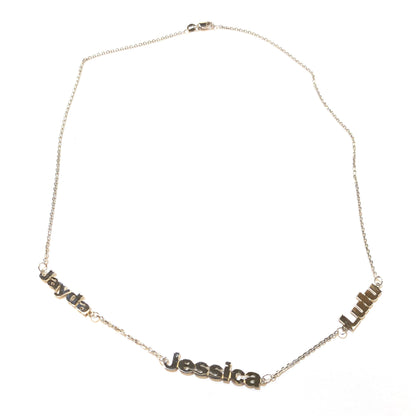 Multi-Name Plate Necklace