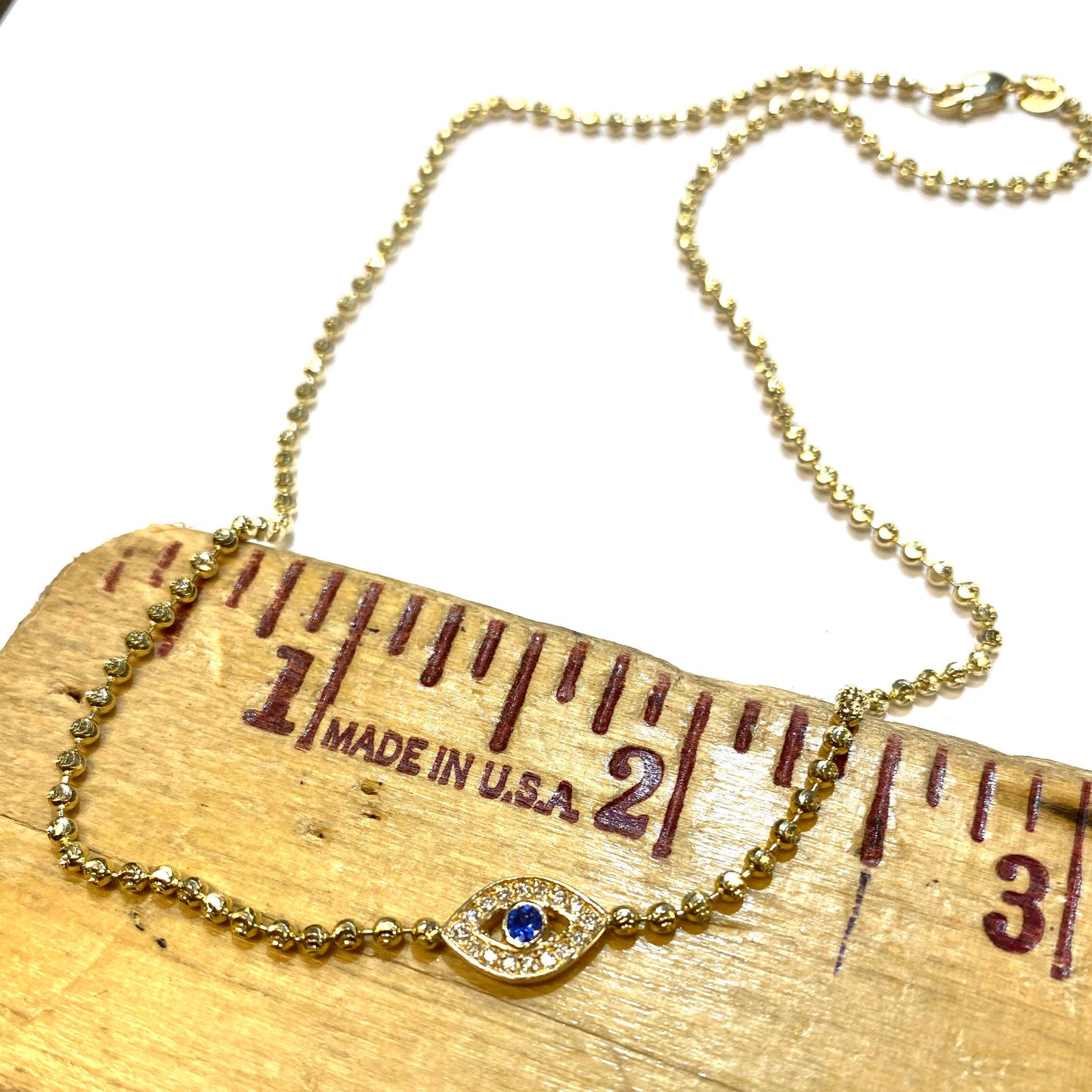 Sapphire Evil Eye Necklace