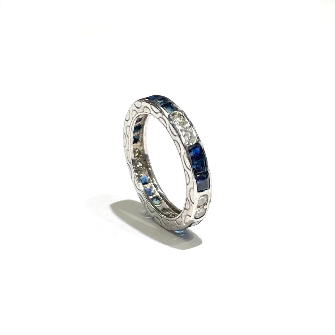 Diamond & Sapphire Princess Ring