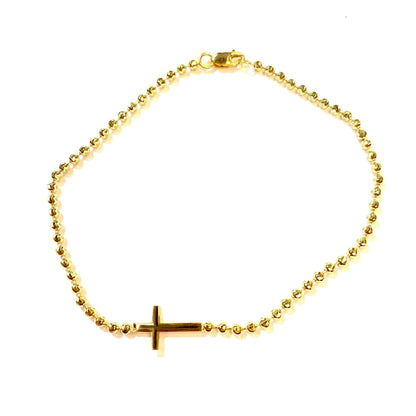 Mini Sideways Cross Bracelet