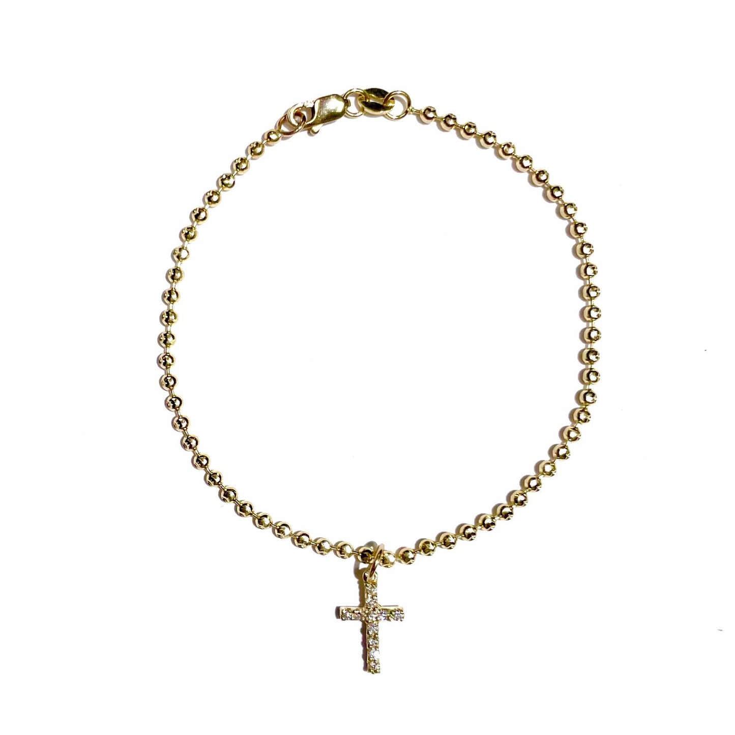 Cassie Bracelet with Mini Diamond Cross