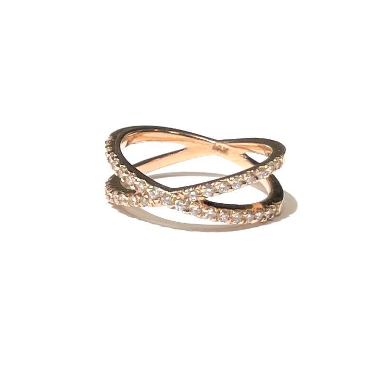Criss Cross Ring / 9K and 18K Solid Gold – NYRELLE