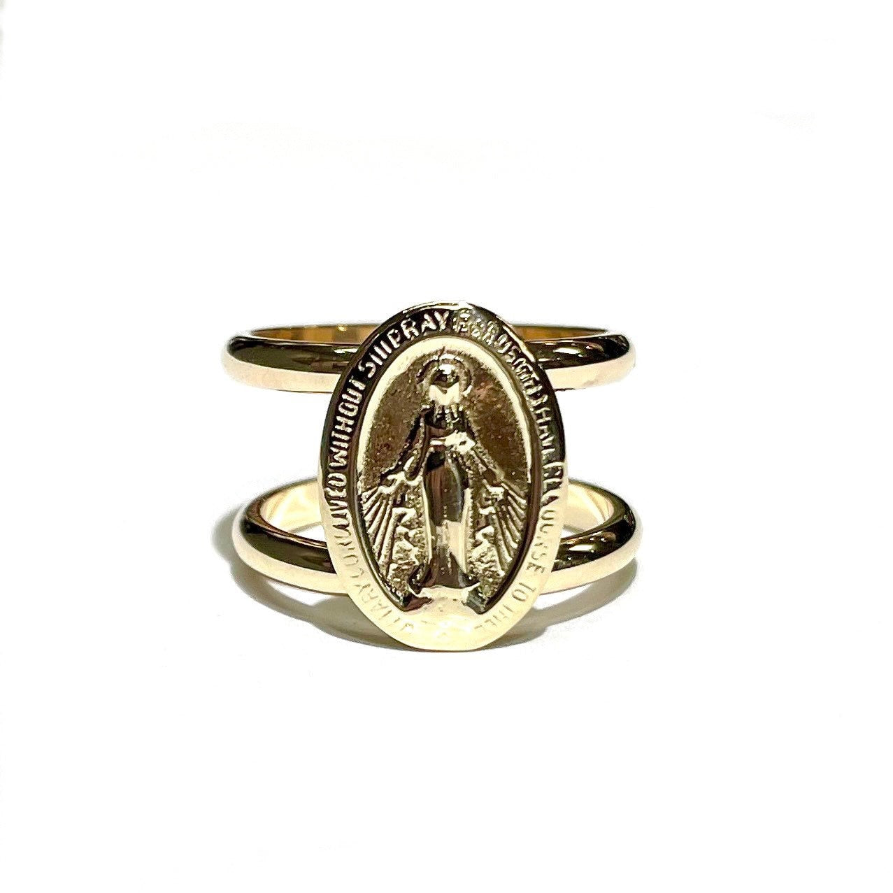 Double Band Virgin Mary Ring