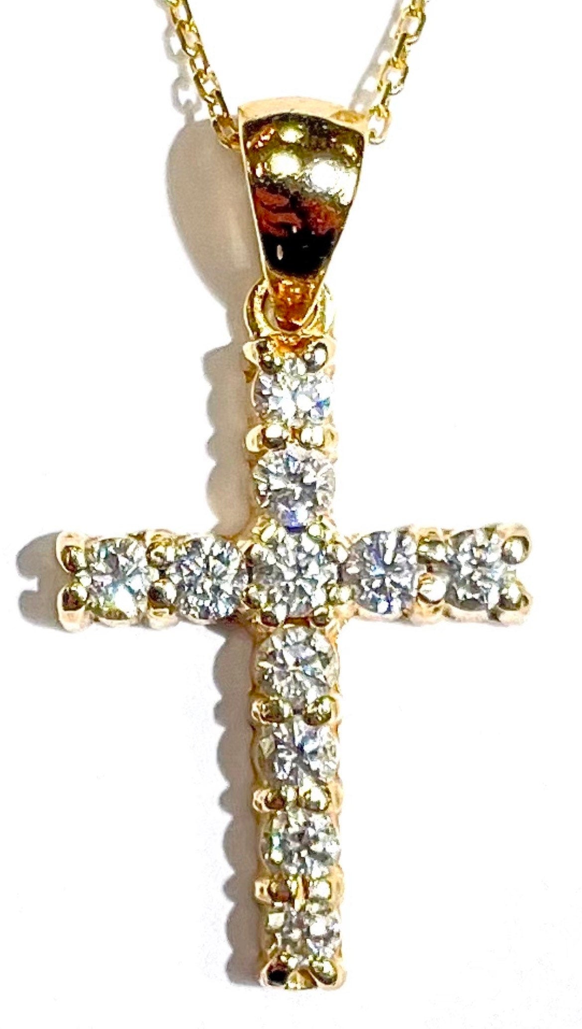 Large diamond cross pendant Clearance