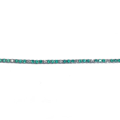 Emerald & Diamond Tennis Bracelet